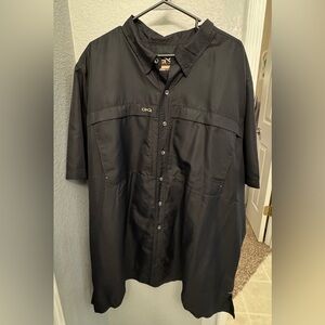 Men's Black Casual Button Down Shirt 4X